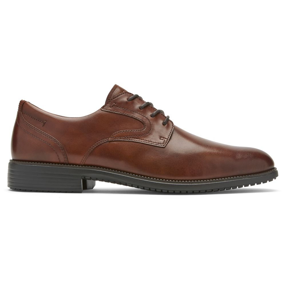 Sapatos Oxford Homem Rockport Total Motion Dressport Plain Toe Marrom,Portugal RWKXT-3486